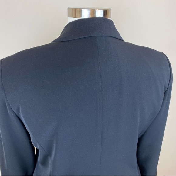 Caramia Vintage Jacket Blazer Black Rhinestones Silver Metallic Lapels Size 16 - Picture 9 of 15